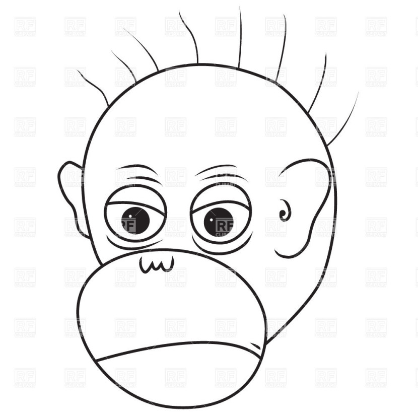 830x830 Monkey Face Clipart