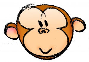 300x210 Easy Draw Monkey Face