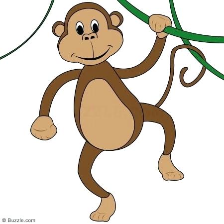 450x450 Easy Monkey To Draw Monkey On A Tree Easy Drawing Monkey Face