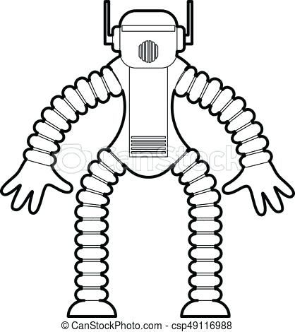 418x470 Outline Of A Monkey Cute Monkey With Outline Or Line Art Hanging