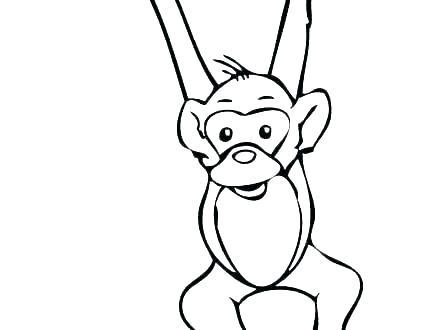 440x330 Puppy Monkey Baby Coloring Pages Monkeys Jumping Bed Cute Face