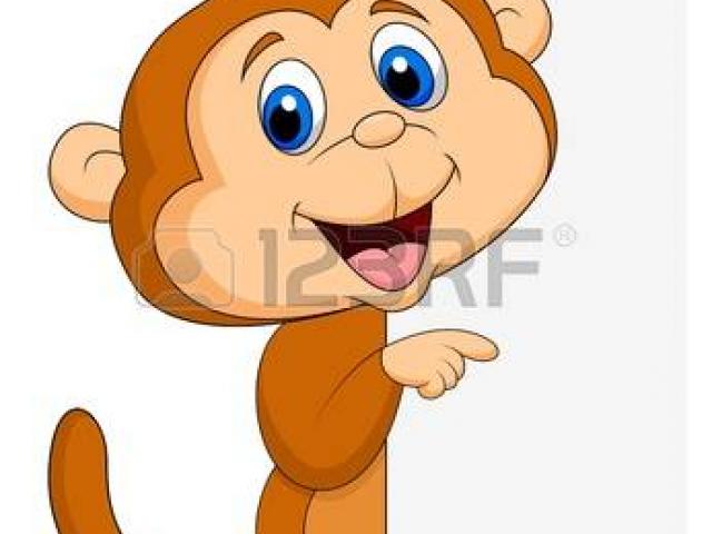 640x480 Cartoon Monkey Hanging From Tree