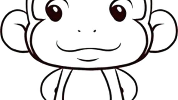 570x320 Easy Monkey Drawing Draw Monkey Face Easy Easy Monkey Head Drawing