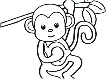 440x330 Baby Monkey Drawing How To Draw A Baby Monkey Step Monkey Child