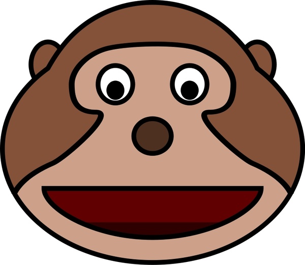 600x521 Monkey Head Free Vector In Open Office Drawing