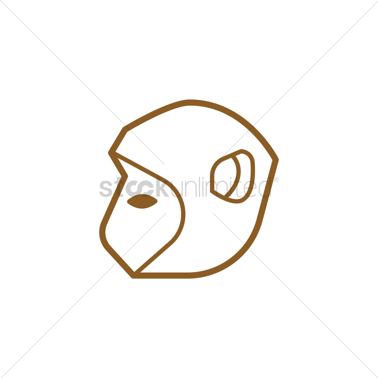1300x1300 Monkey Head Vector Image