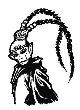 259x355 Monkey King Sketch Painted Monk