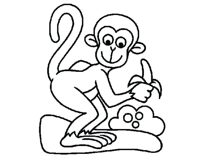 Monkey Line Drawing | Free download on ClipArtMag