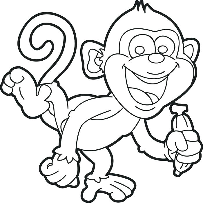 Monkey Line Drawing | Free download on ClipArtMag