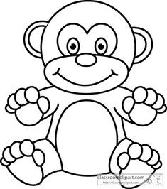 235x266 Monkey Clip Art Black And White New Line Art Drawing Of Ethnic
