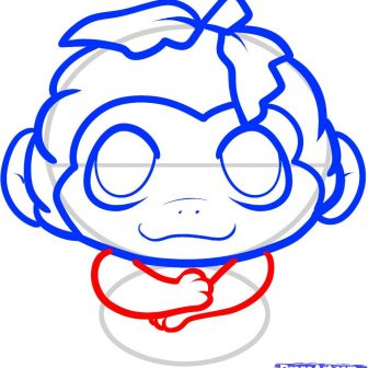336x336 Monkey Drawing Easy Cartoon Outline Tutorial Face Colour Video I