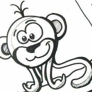 300x300 Monkey Drawing Outline Archives