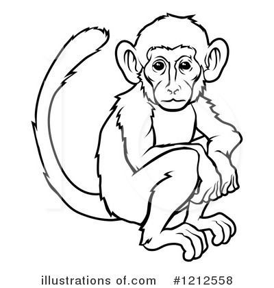400x420 Monkey Outline Clipart Clipart Portal