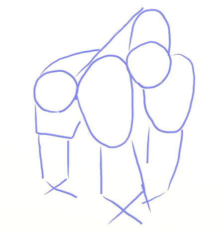 450x466 How To Draw A Monkey