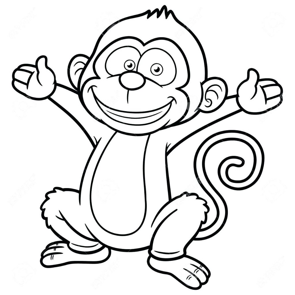 1024x1024 Immediately Outline Of A Monkey Drawing