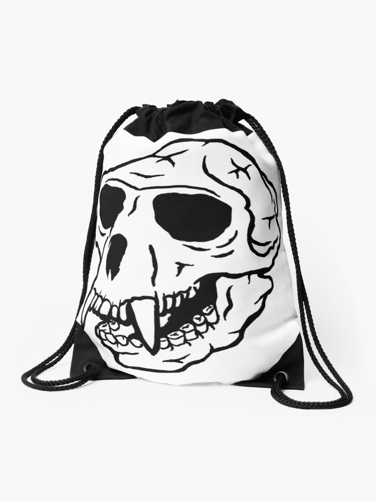 750x1000 Monkey Skull Drawstring Bag