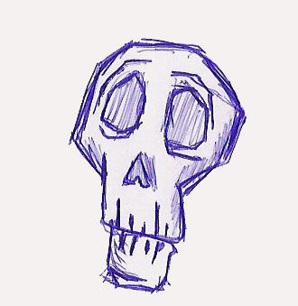 330x339 Skull Sketch