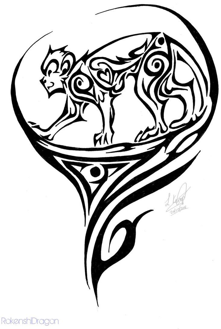 733x1090 Tribal Monkey Tattoo Tribal Monkey