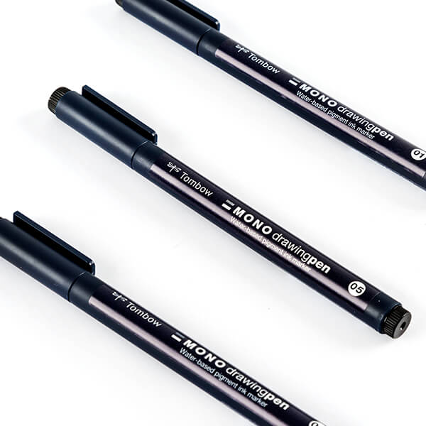 600x600 tombow x mono drawing pens