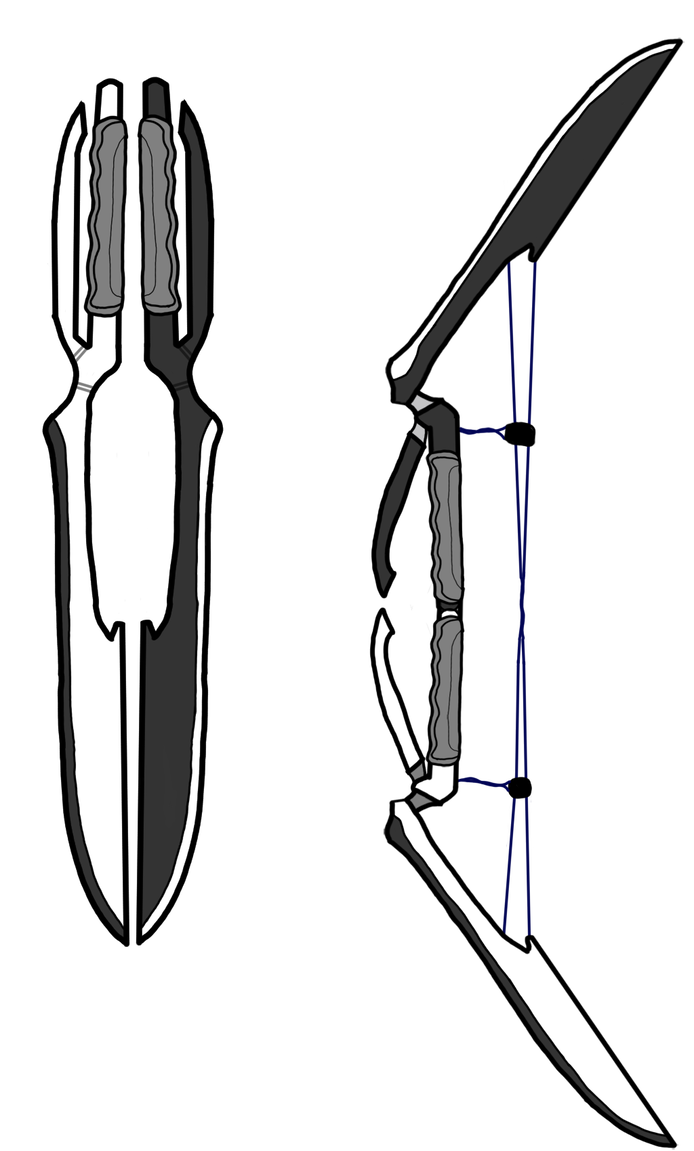 694x1151 rwby huntsman weapon monochromatic