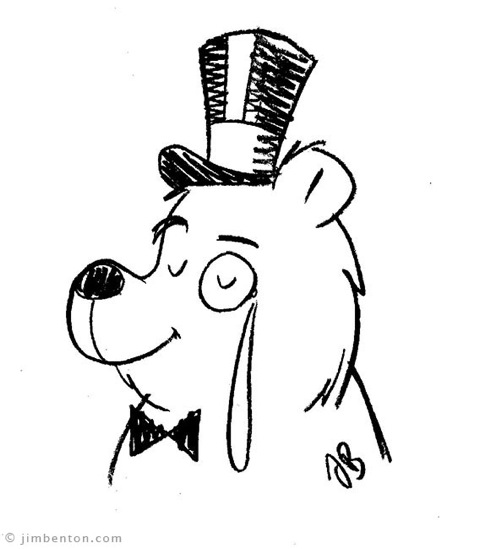 480x549 Monocle Bear Humor Jim Benton