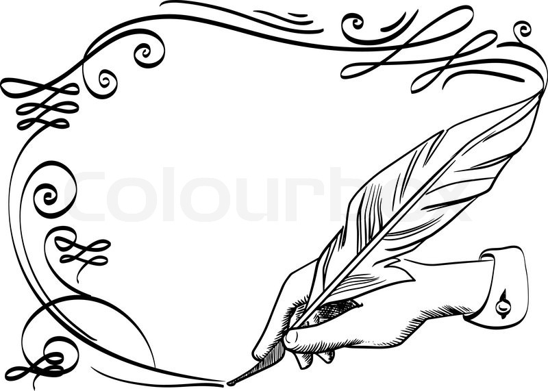 800x571 Hand Drawing A Monogram Stock Vector Colourbox