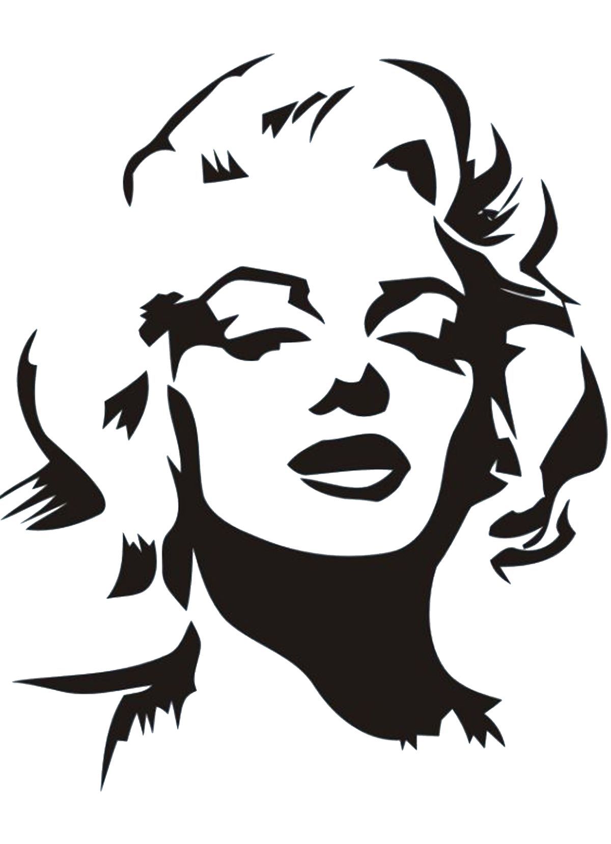 1200x1657 Silhouette Marilyn Monroe Stencil