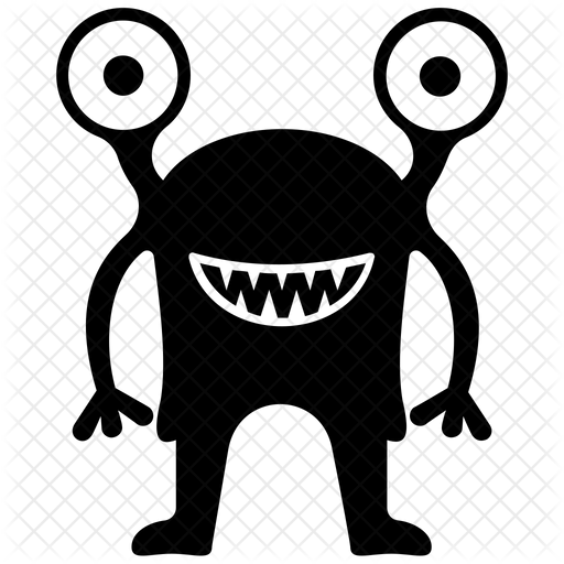 512x512 Monster Drawing Icon Of Glyph Style