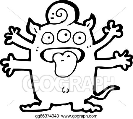 450x401 Cartoon Monster Drawing