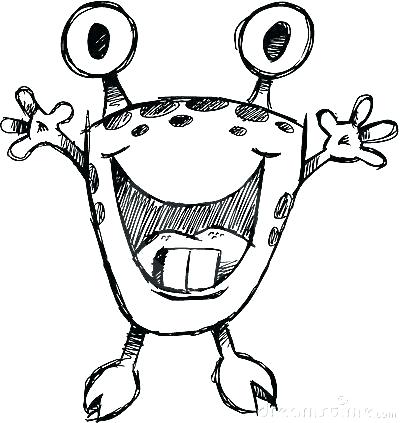 400x423 Simple Monster Drawings