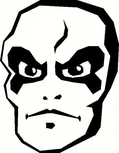 400x514 Halloween Monster Face Wall Sticker, Vinyl Decal The Wall Works