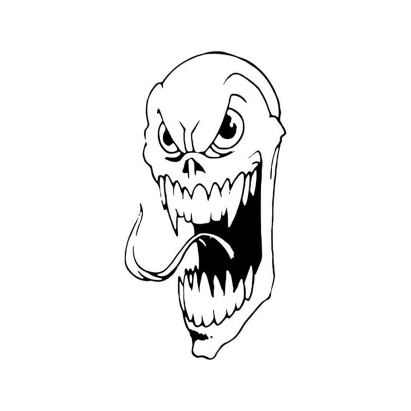 800x800 Monster Face With Tongue Sticking Out Car Sticker Vinyl Car