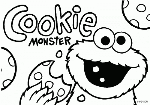 600x418 Monster Face Coloring Pages