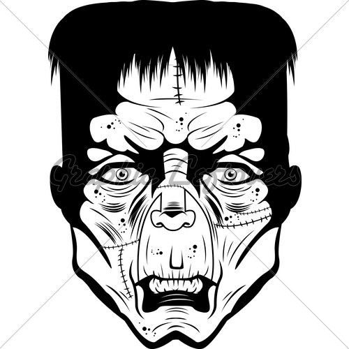 500x500 Monster Face Gl Stock Images
