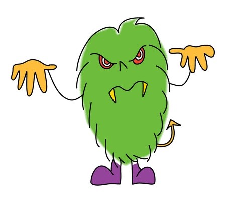 450x405 Halloween Monster Cartoon Charactor Hand Drawn Illustration