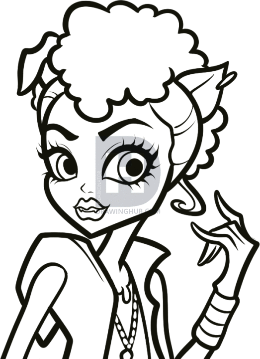 523x720 How To Draw Howleen Wolf, Monster High, Step