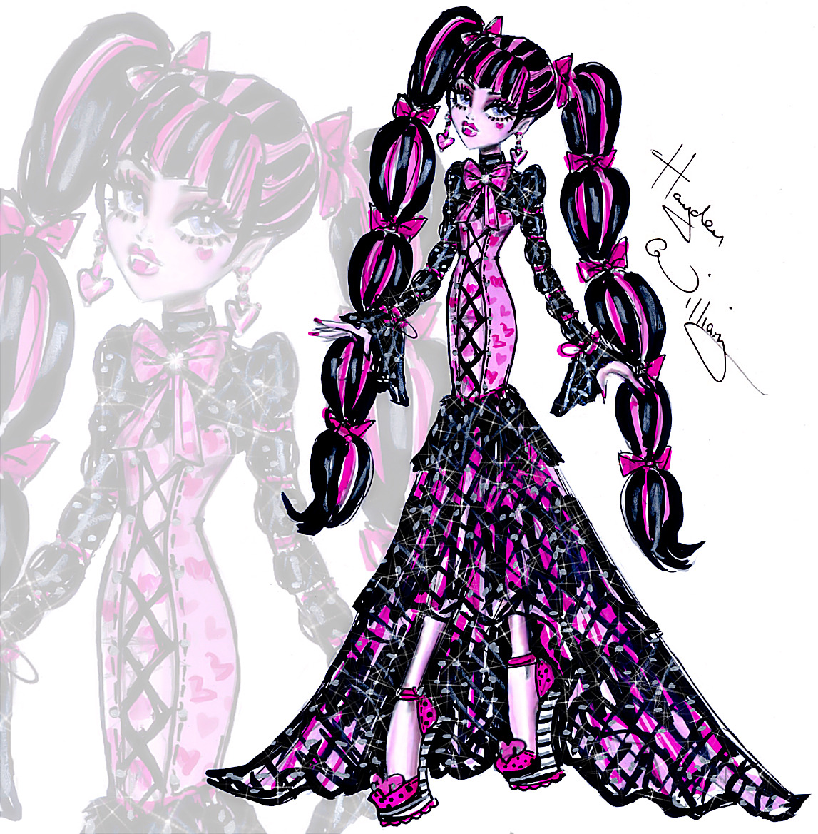 1147x1169 hayden williams fashion illustrations monster high 'fabulously