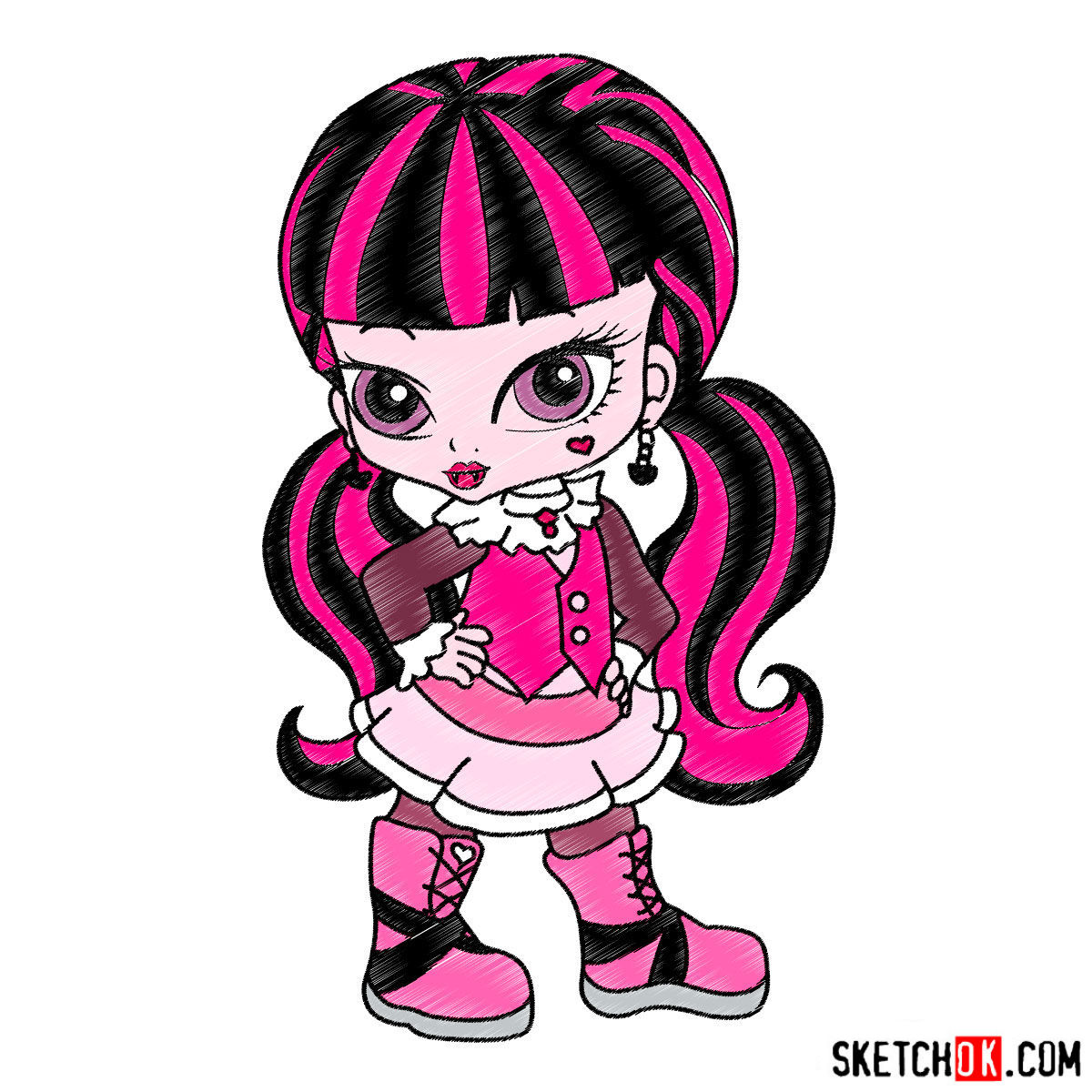 1200x1200 how to draw chibi style draculaura