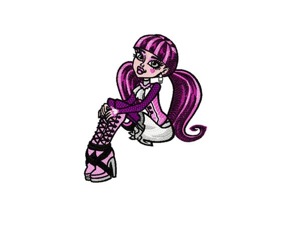 570x456 monster high draculaura machine embroidery design embroidery etsy