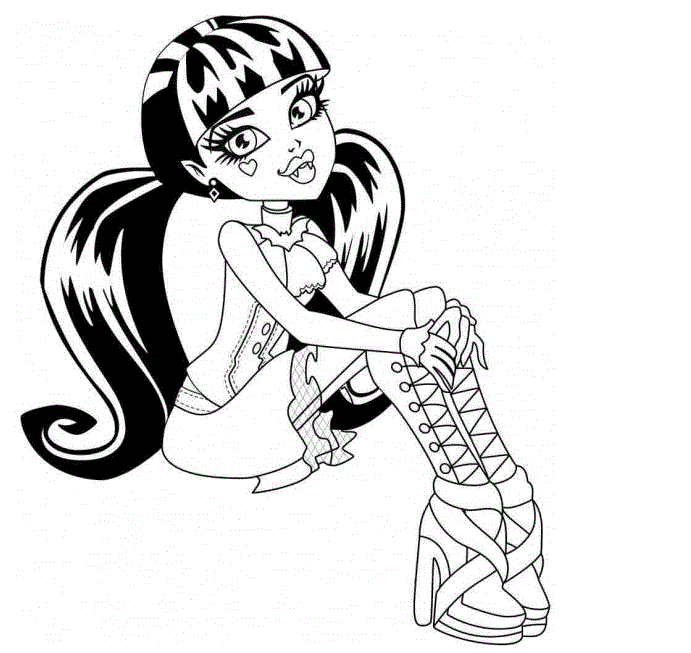 691x653 Play Monster High Draculaura Coloring Games Online