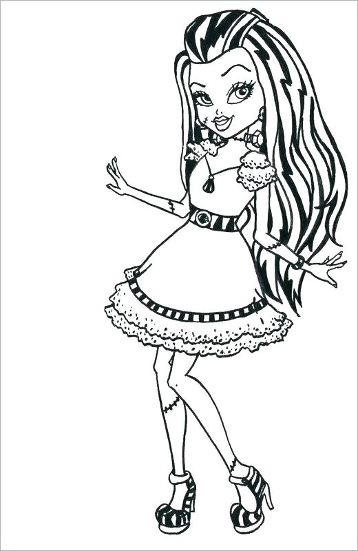 520x800 Draculaura Coloring Page
