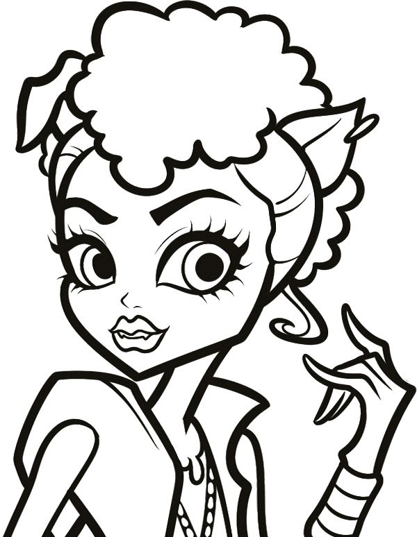 600x774 Face Monster High Howleen Wolf Coloring