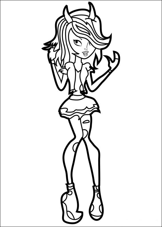 567x794 Monster High Printable Coloring Pages