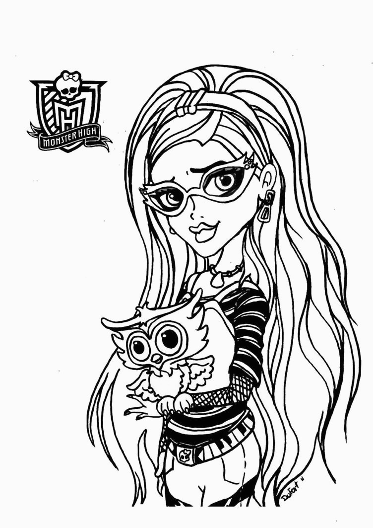 752x1063 Free Printable Monster High Coloring Pages For Kids For Monster