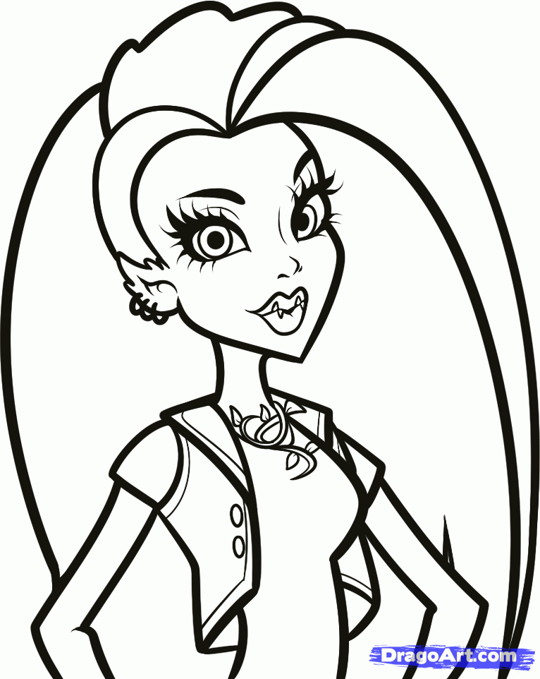 766x962 Monster High Big Coloring Pages How To Draw Venus Mcflytrap