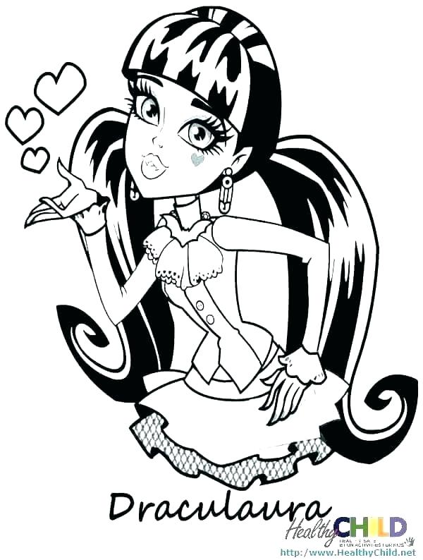 600x794 draculaura coloring pages monster high coloring pages drawing