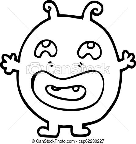 446x470 Line Drawing Cartoon Monster