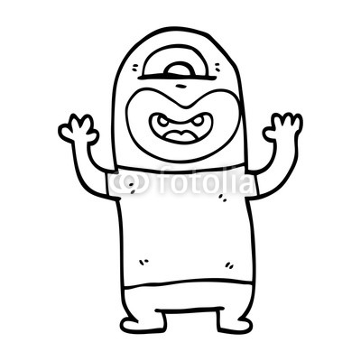 400x400 Line Drawing Cartoon Alien Monster Buy Photos Ap Images