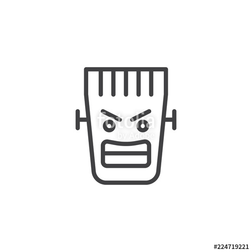 500x500 Frankenstein Head Outline Icon Linear Style Sign For Mobile