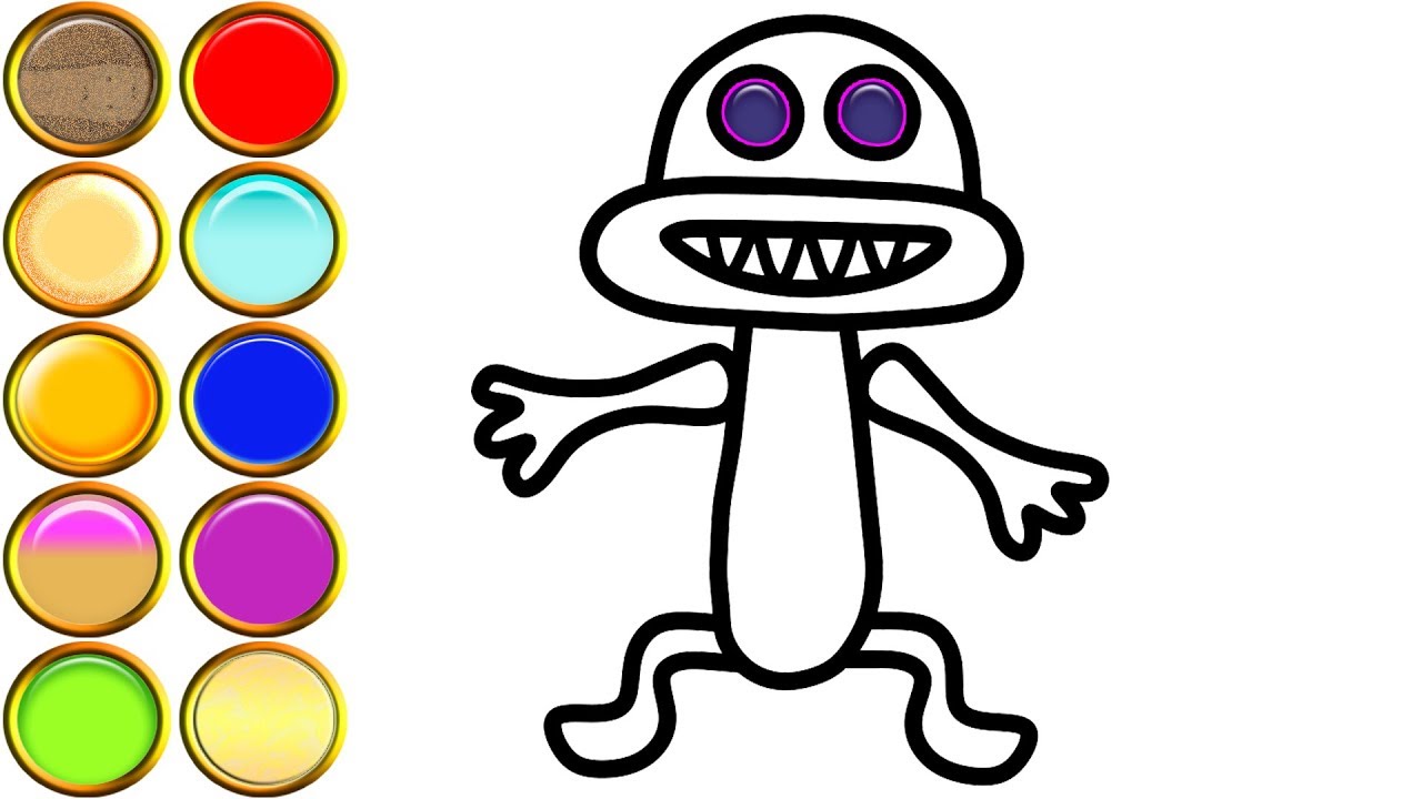 1280x720 Drawing For Kids Giant With Many Teeth Monster Coloring Mirza